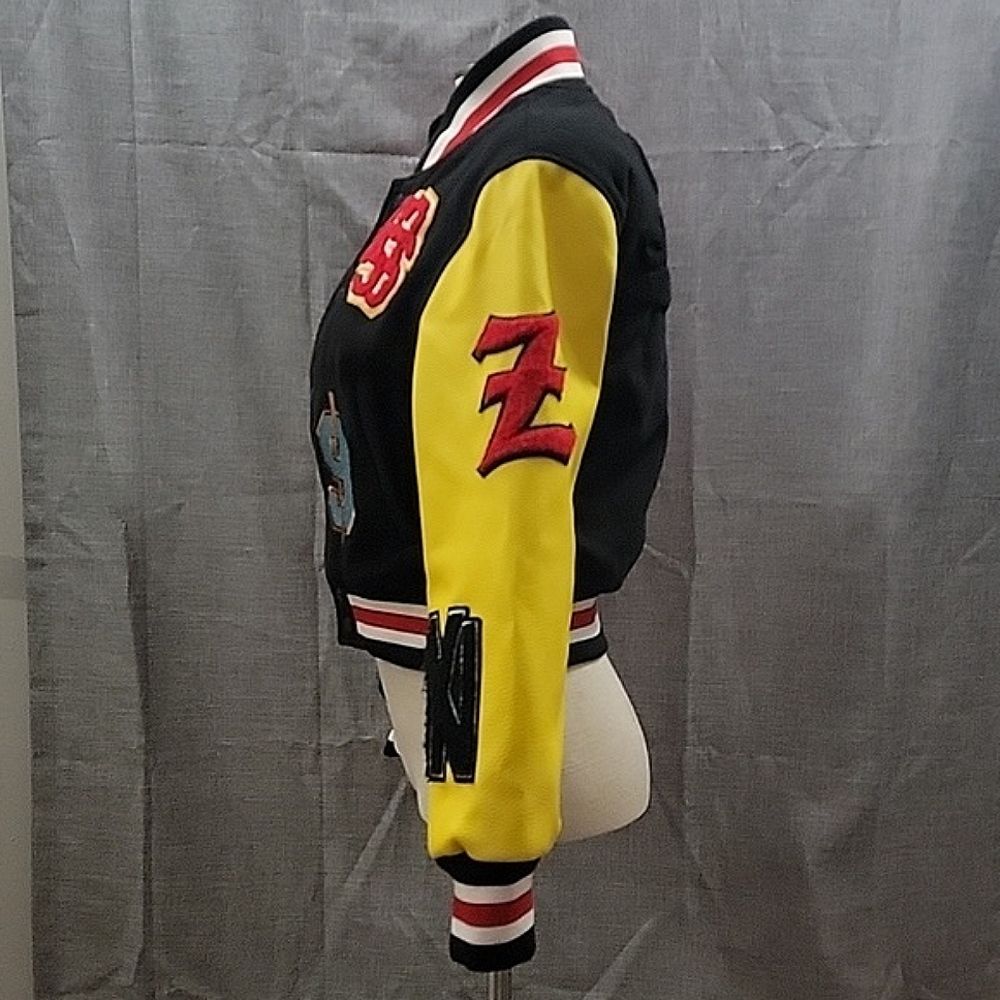 Azalea Wang Color Block Varsity Crop Bomber Jacke… - image 8